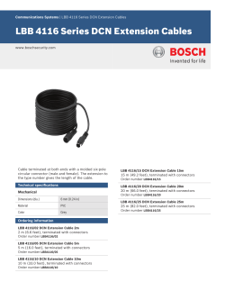 LBB 4116 Series DCN Extension Cables