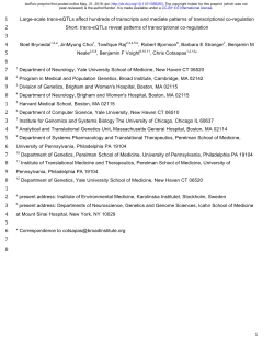 Large-scale trans-eQTLs affect hundreds of transcripts and