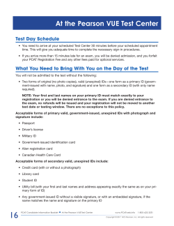 At the Pearson VUE Test Center