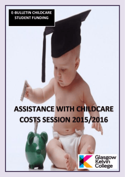 E-BULLETIN CHILDCARE STUDENT FUNDING