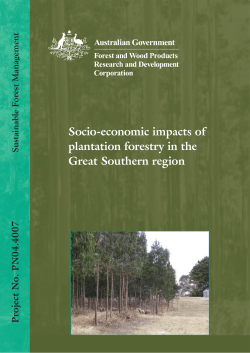 Socio-economic impacts of plantation forestry in the Great Southern