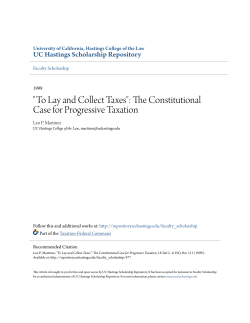 "To Lay and Collect Taxes": The Constitutional Case for Progressive