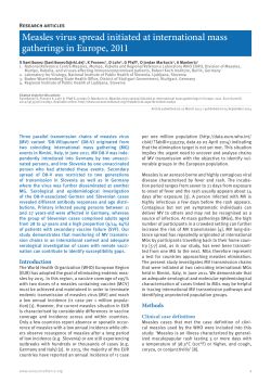 Measles virus spread initiated at international