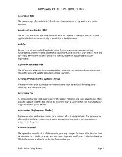 glossary of automotive terms