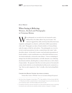 When Seeing is Believing: Women, Alcohol and