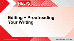 Editing + Proofreading Your Writing