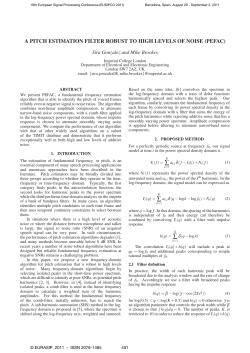 A Pitch Estimation Filter Robust to High Levels of Noise