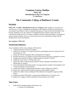POLS 107 - Community College of Baltimore County