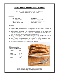 BANANA OAT GREEK YOGURT PANCAKES