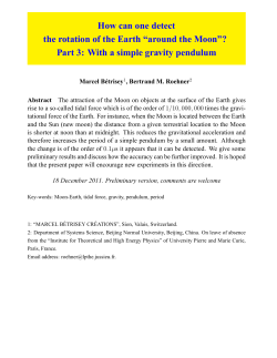 How can one detect the rotation of the Earth &ldquo;around the Moon