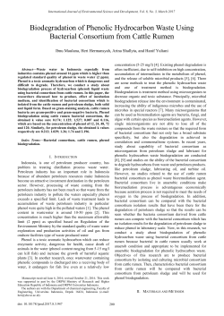 Biodegradation of Phenolic Hydrocarbon Waste Using Bacterial