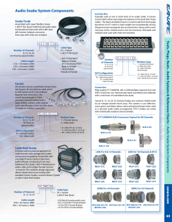 Audio Snake System Components
