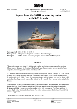Cruise report from R/V Aranda week 20, 2016 (523 kB, pdf)