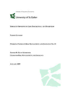 implicit options in life insurance: an overview
