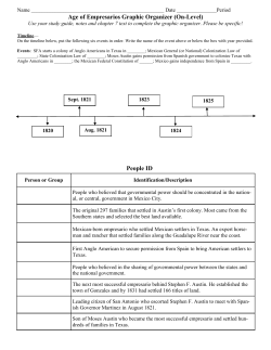 Age of Empresarios Graphic Organizer