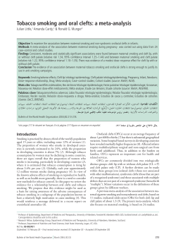 Tobacco smoking and oral clefts: a meta-analysis