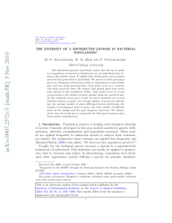 The diversity of a distributed genome in bacterial