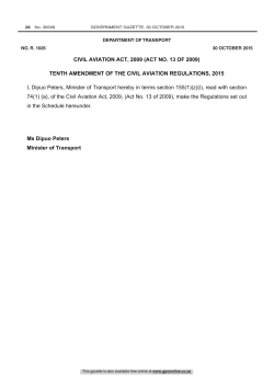 10th Amendment of CAR 2011