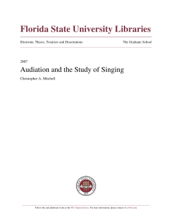 Audiation and the Study of Singing