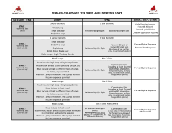2016-2017 STARSkate Free Skate Quick Reference Chart