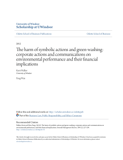 The harm of symbolic actions and green-washing