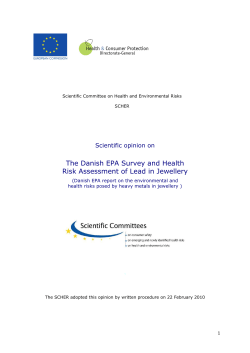 Opinion on The Danish EPA Survey and Health Risk Assessment of