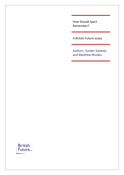 How Should Sport Remember?