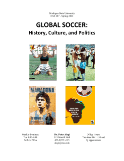Global Soccer: History, Culture, and Politics &mdash; Peter Alegi