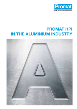 PROMAT HPI IN THE ALUMINIUM INDUSTRY