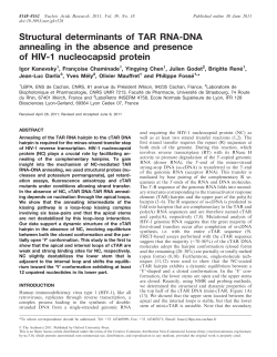 Structural determinants of TAR RNA