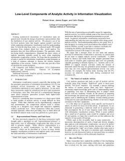 Low-Level Components of Analytic Activity in Information Visualization