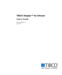 TIBCO Adapter&trade; for Infranet User`s Guide