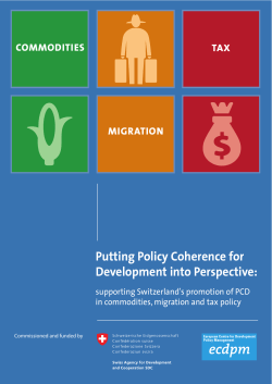 Putting Policy Coherence for Development into Perspective