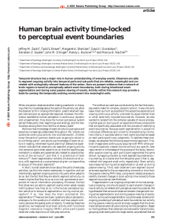 Human brain activity time-locked to perceptual event boundaries
