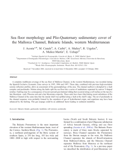 Sea floor morphology and Plio-Quaternary sedimentary cover of the