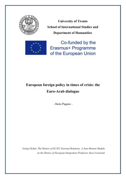 European foreign policy in times of crisis: the Euro