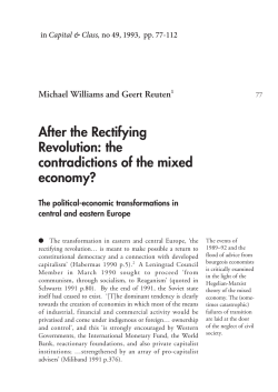 After the Rectifying Revolution: the contradictions of the mixed