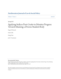 Applying Indices Post-Grutter to Monitor Progress Toward Attaining