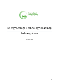 Energy Storage Technology Roadmap: Technology Annex