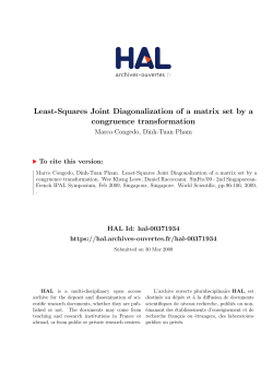 Least-Squares Joint Diagonalization of a matrix set by a congruence