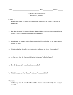 Quiet On The Western Front - Centennial Christian School