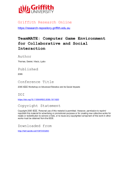 TeamMATE: Computer Game Environment forCollaborative and