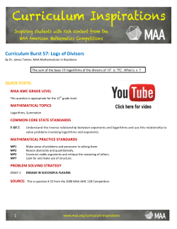 Curriculum Burst 57: Logs of Divisors