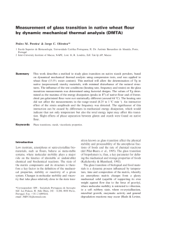 Measurement of glass transition in native wheat flour by dynamic
