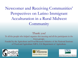 Newcomer and Receiving Communities