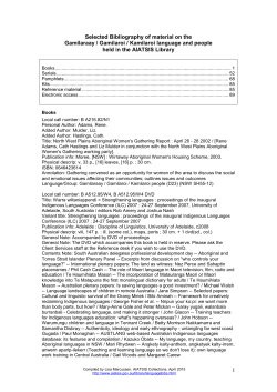 1 Selected Bibliography of material on the Gamilaraay / Gamilaroi