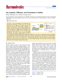 Gas Sorption, Diffusion, and Permeation in Nafion