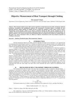 Objective Measurement of Heat Transport through Clothing