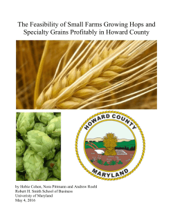 The Feasibility of Small Farms Growing Hops and Specialty Grains