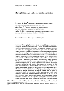 Moving lithospheric plates and mantle convection